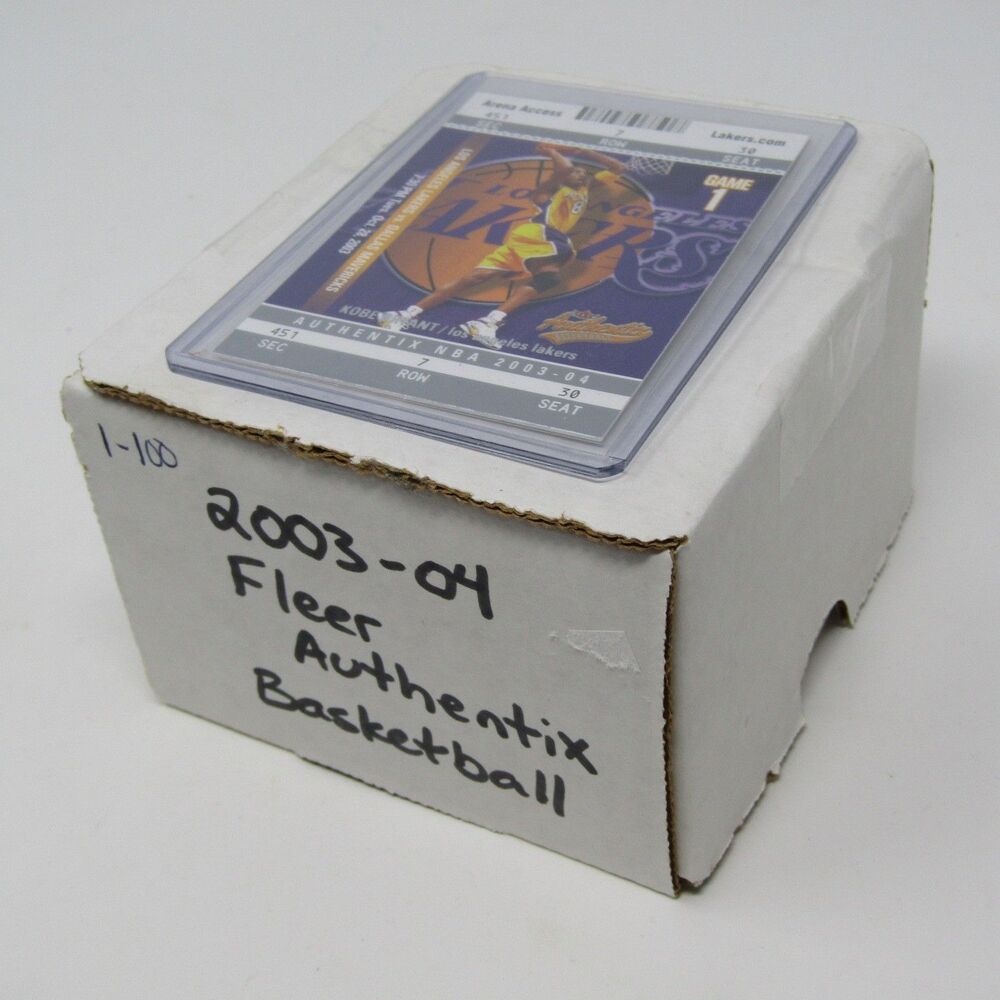 2003-04 Fleer Authentix Basketball NBA Complete Base Set 1-100 Ticket Stubs